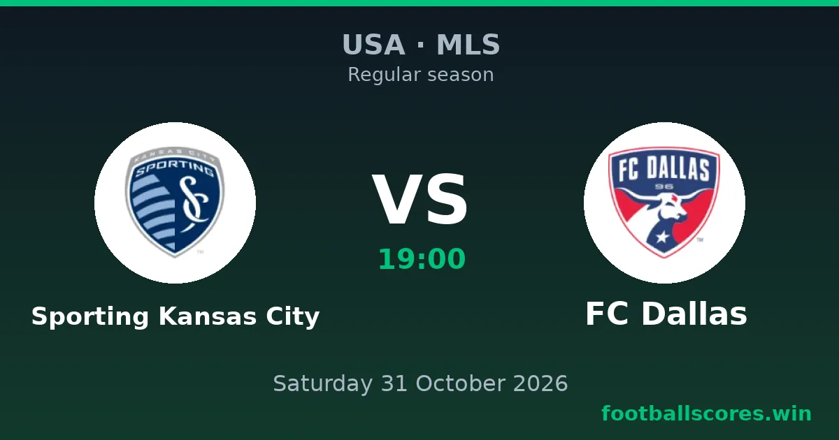 Sporting Kansas City vs FC Dallas – MLS, 31 October 2026